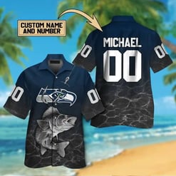 Seattle Seahawks Personalized Button Shirt BB845