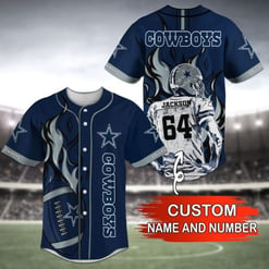 Dallas Cowboys Personalized Baseball Jersey BG43