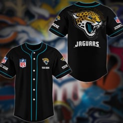 Jacksonville Jaguars Personalized Baseball Jersey AZCBJS113