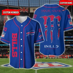 Buffalo Bills Personalized Baseball Jersey BG195