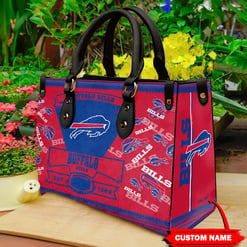 Buffalo Bills Personalized Leather Hand Bag BBLTHB680