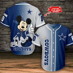 Dallas Cowboys Personalized Baseball Jersey BG541