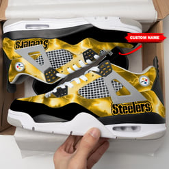 Pittsburgh Steelers Personalized AJ4 Sneaker BG152