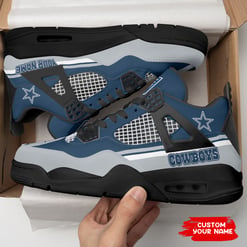 Dallas Cowboys Personalized AJ4 Sneaker BG268