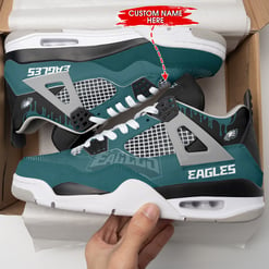 Philadelphia Eagles Personalized AJ4 Sneaker BG123