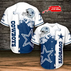 Dallas Cowboys Personalized Baseball Jersey BG852