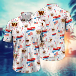 Washington Commanders - Happy 4th Of July Button Shirt BB917