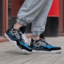 Carolina Panthers Personalized AJ4 Sneaker BG250