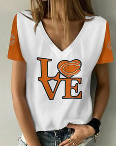 Chicago Bears V-neck Women T-shirt BG336