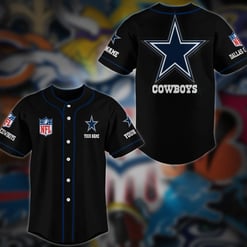 Dallas Cowboys Personalized Baseball Jersey AZCBJS107