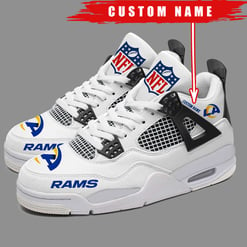 Los Angeles Rams Personalized AJ4 Sneaker BG290