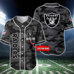 Las Vegas Raiders Personalized Baseball Jersey BG207