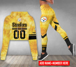 Pittsburgh Steelers Personalized Combo Croptop Hoodie And Leggings AZCLG134+AZC2CHD134