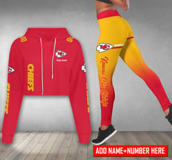 Kansas City Chiefs Personalized Combo Croptop Hoodie And Leggings AZCLG071+AZC2CHD071