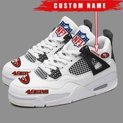 San Francisco 49ers Personalized AJ4 Sneaker BG299