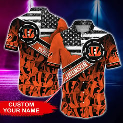 Cincinnati Bengals Personalized Button Shirt and T-shirt BG165