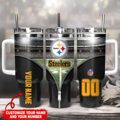 Pittsburgh Steelers Personalized Limited Edition Sport Fan Gift 40oz Tumbler AZC40OZT137