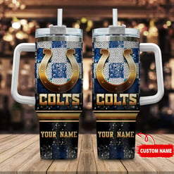 Indianapolis Colts Personalized Limited Edition Sport Fan Gift 40oz Tumbler AZC40OZT092