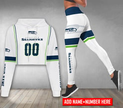 Seattle Seahawks Personalized Combo Croptop Hoodie And Leggings BGLG386+BG2CHD386