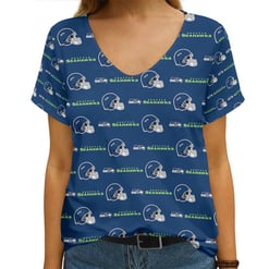 Seattle Seahawks V-neck Women T-shirt