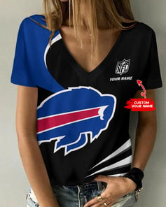 Buffalo Bills Personalized Summer V-neck Women T-shirt BG255