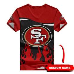 San Francisco 49ers Personalized V-neck Women T-shirt BG800