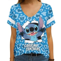 Carolina Panthers V-neck Women T-shirt