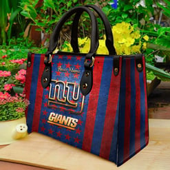 New York Giants Personalized Leather Hand Bag BBLTHB692