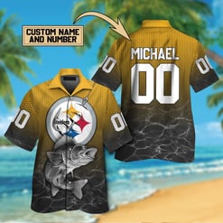 Pittsburgh Steelers Personalized Button Shirt BB844