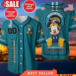 Jacksonville Jaguars Personalized Baseball Jersey BG811