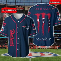 New England Patriots Personalized Baseball Jersey BG180