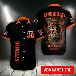 Cincinnati Bengals Personalized Button Shirt BB995