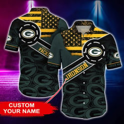 Green Bay Packers Personalized Button Shirt and T-shirt BG170