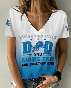 Detroit Lions Personalized V-neck Women T-shirt AGCWTS192