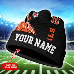 Cincinnati Bengals Personalized Wool Beanie 187