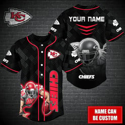 Kansas City Chiefs Personalized Baseball Jersey BG363