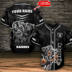 Las Vegas Raiders Personalized Baseball Jersey BG387