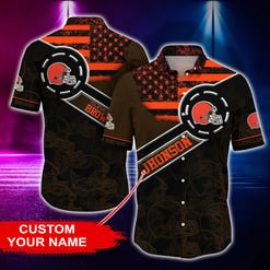 Cleveland Browns Personalized Button Shirt and T-shirt BG166