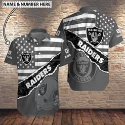 Las Vegas Raiders Personalized Button Shirt BB740