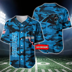 Carolina Panthers Personalized Baseball Jersey BG222