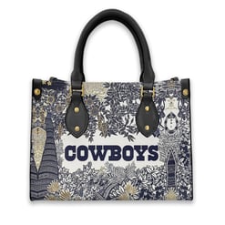 Dallas Cowboys Personalized Leather Hand Bag BBLTHB695