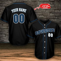 Dallas Cowboys Personalized Baseball Jersey BG786