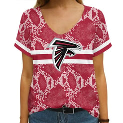 Atlanta Falcons V-neck Women T-shirt