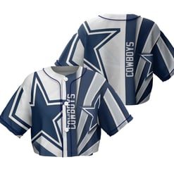 Dallas Cowboys Crop Top Baseball Jersey 99