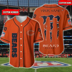 Chicago Bears Personalized Baseball Jersey BG193