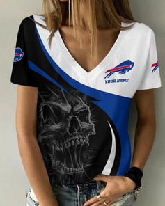 Buffalo Bills Personalized V-neck Women T-shirt BG463