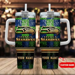 Seattle Seahawks Personalized Limited Edition Sport Fan Gift 40oz Tumbler AZC40OZT107