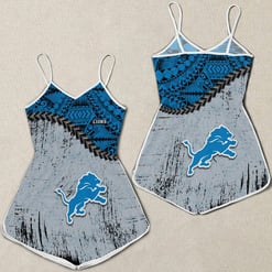 Detroit Lions Women Romper Jumpsuit 3D Printed S087