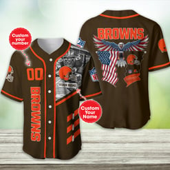 Cleveland Browns Personalized Baseball Jersey BG395