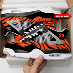 Cincinnati Bengals Personalized AJ4 Sneaker BG121